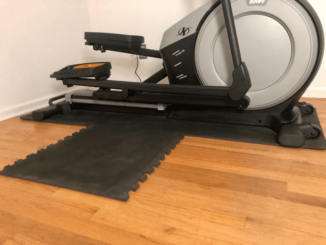 Treadmill Sitting on Interlocking Flooring
