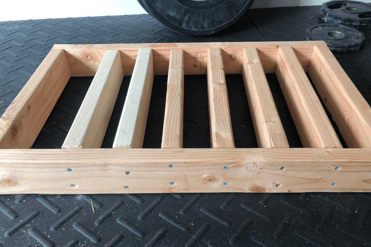DIY Horizontal Bumper Plate Storage