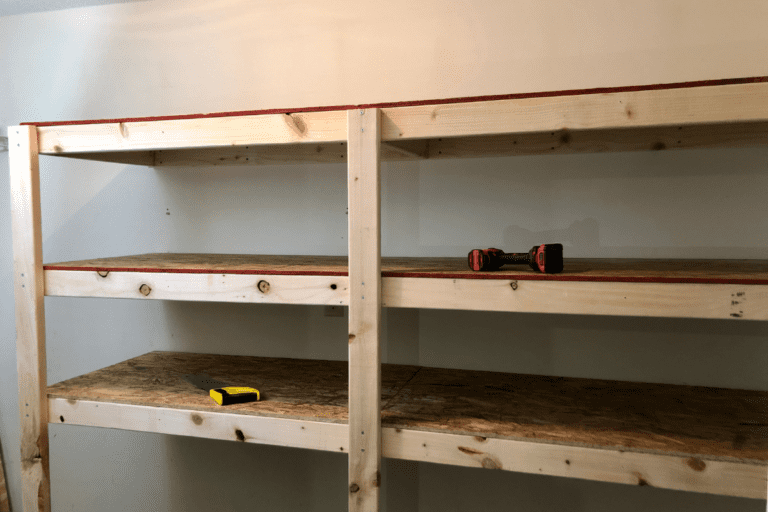 DIY Garage Gym Storage Shelves (How To w/Pics)