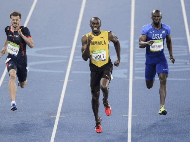 Usain Bolt Sprinting at the Olympics