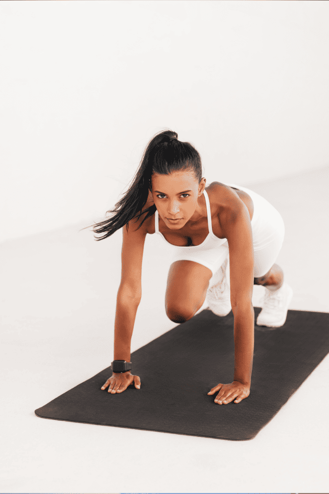 Mountain Climbers with Right Knee Up