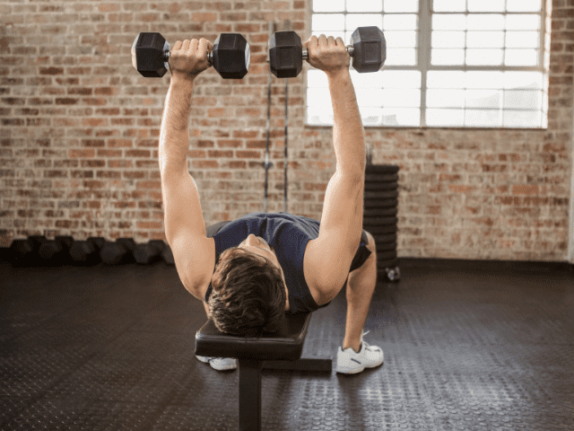 Dumbbell Bench Press Lock Out Position