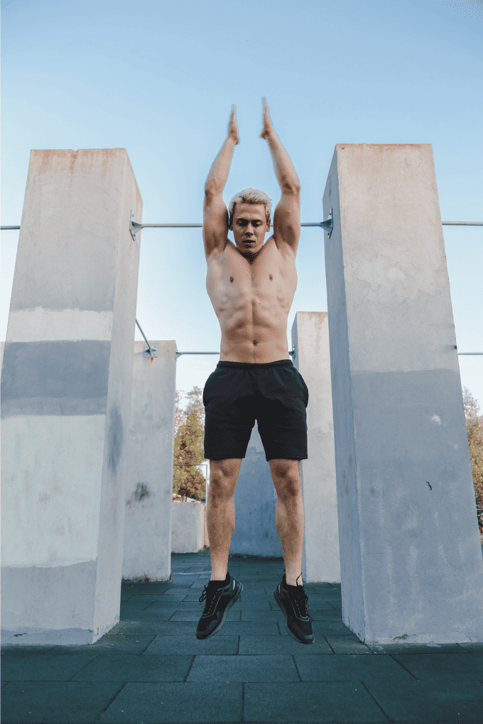 Male Athlete Doing Burpees